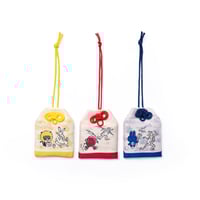 鳥獣戯画×けだまりあん　お守り風ストラップ