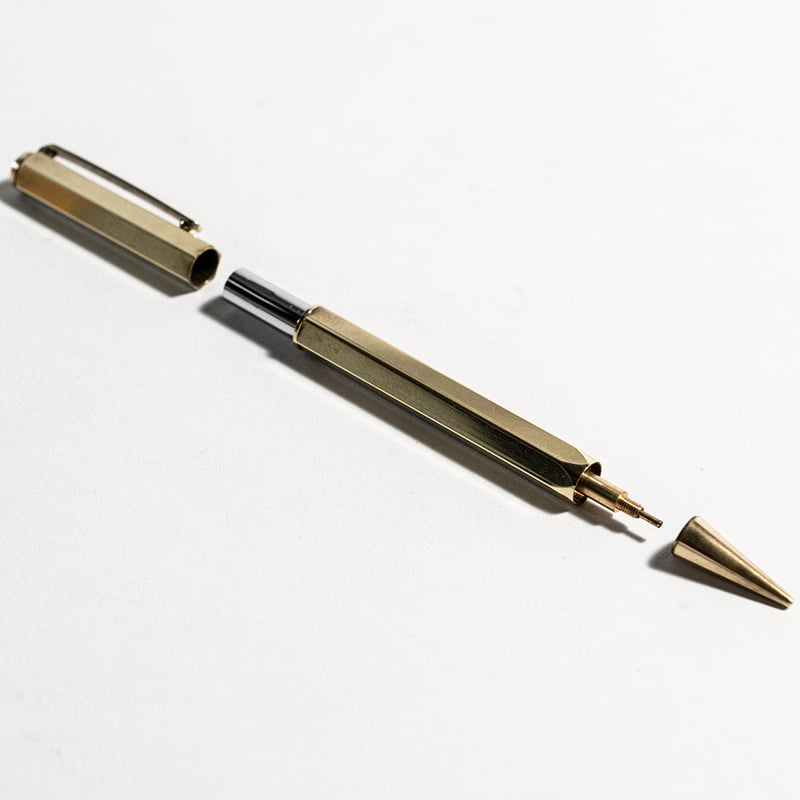 Roman Art 真鍮製クリップ付きシャープペンシル | Rbrass ONLINE STORE