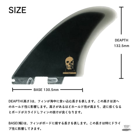 FCS II クリステンソン ツインフィンセット CHRISTENSON TWIN FIN SET XL SHAPER SERIES Black Retail Fins