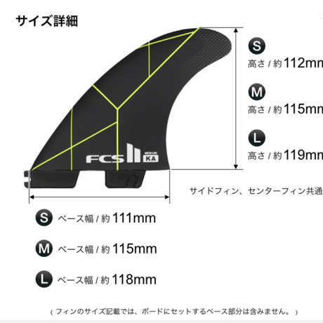 FCS II KA コロヘ アンディーノ パフォーマンスコア ラージ トライフィン 3枚セット KOLOHE ANDINO  LARGE TRI FIN SET PERFORMANCE CORE