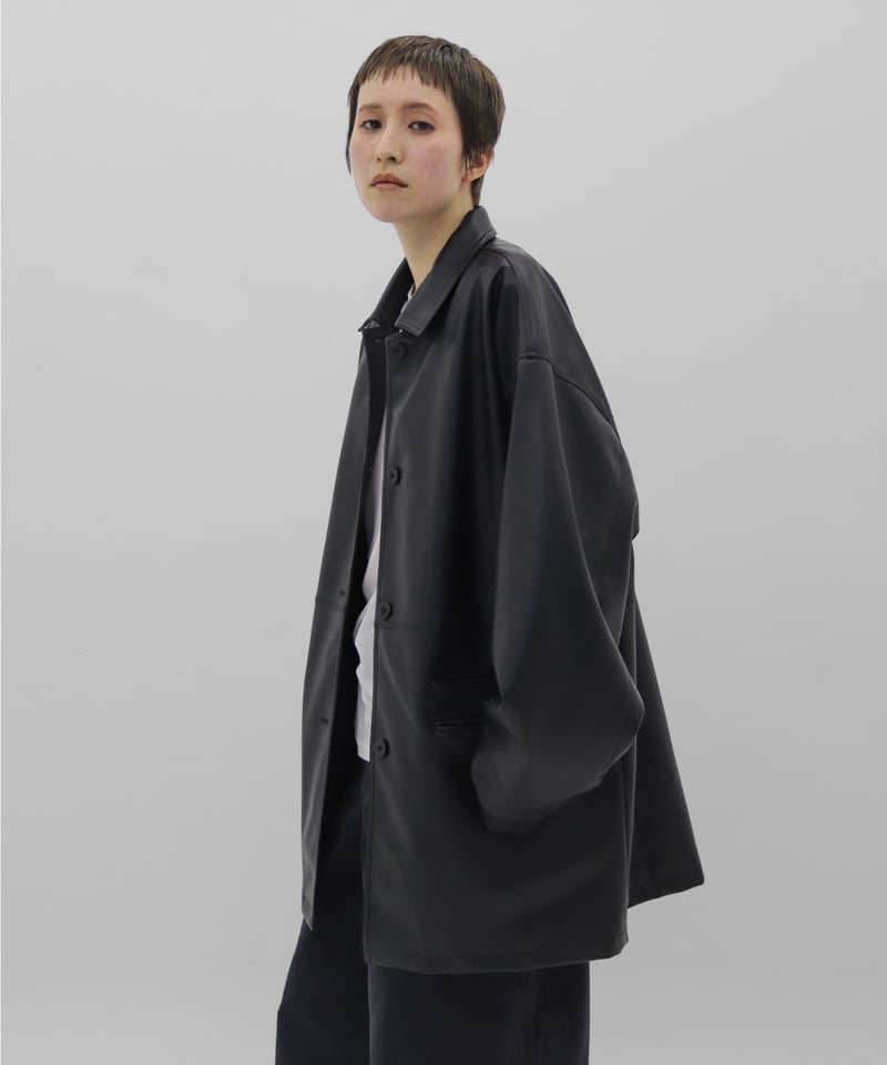 Fake Leather Coveralls Jacket | lit