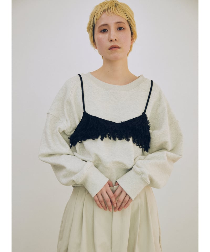 【新品】Fringe Knit Bustier Loop Fringe Knit Bustier | lit