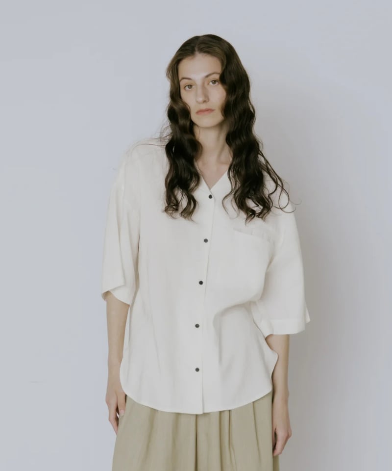 Pocket Open Collar Shirt | lit