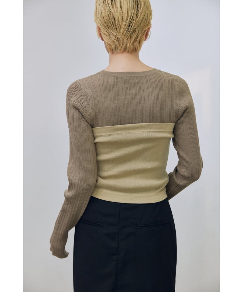 Bustier Set Random Rib Knit | lit