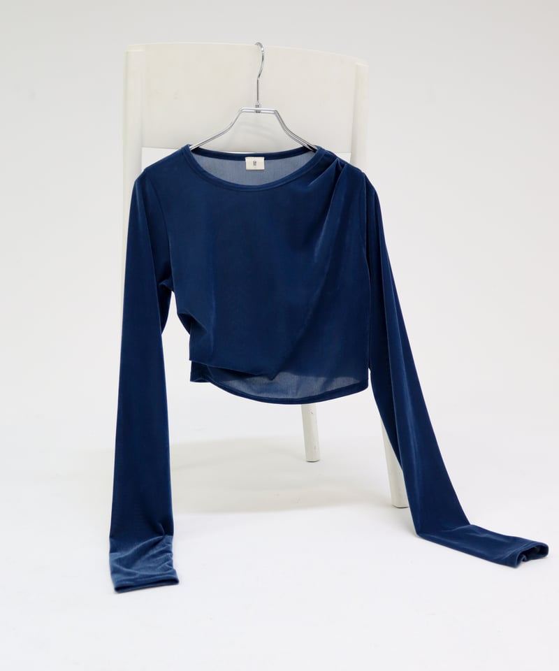 トップス VELOUR TIE TOP CONSISTER ZIP UP KNIT TOP | CONSISTER