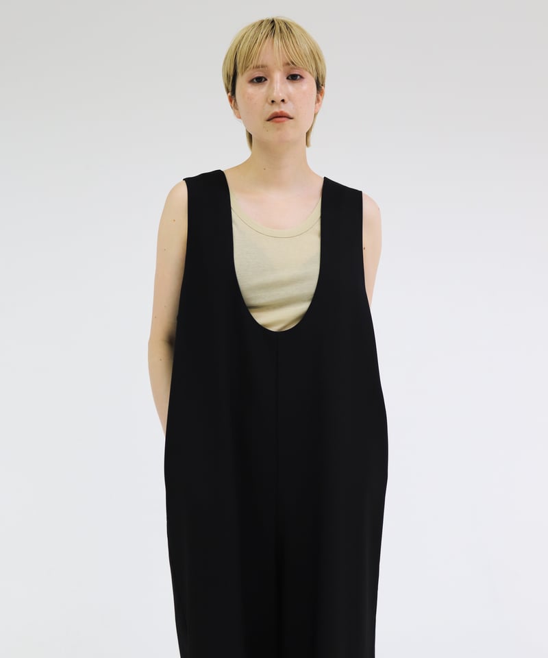 roughlow otona satin wide salopette ブラック roughlow otona satin wide salopette ブラック - メルカリ