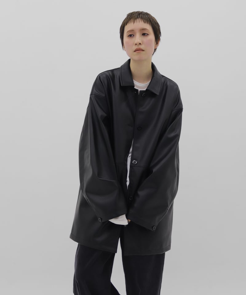 Fake Leather Coveralls Jacket | lit