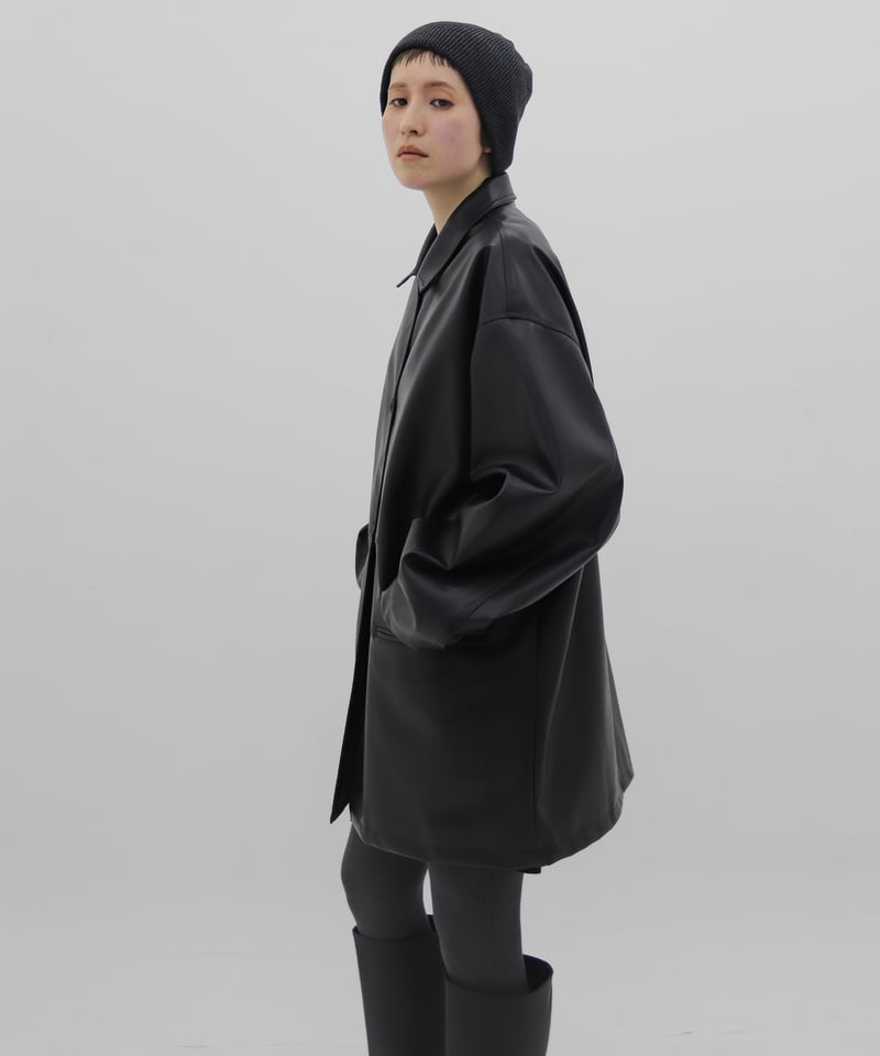 Fake Leather Coveralls Jacket | lit