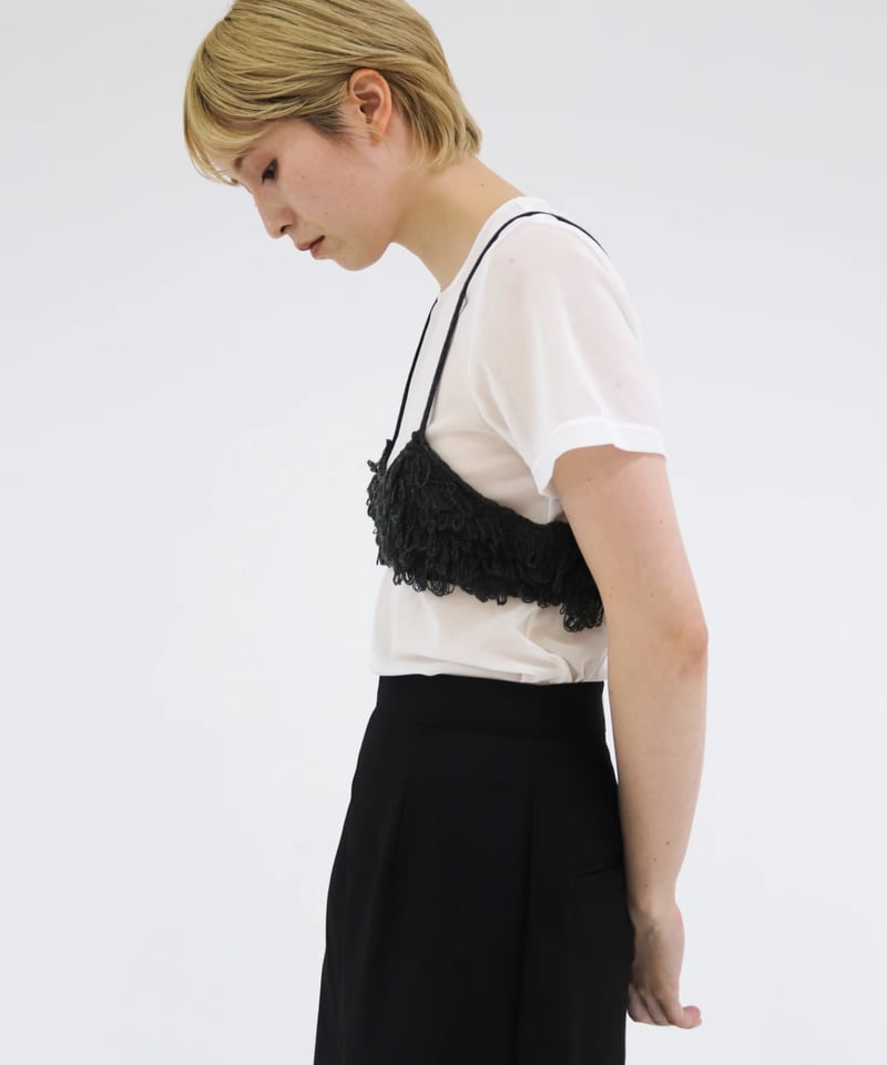 トップス fringe knit bustier anuke（アンヌーク）の「Fringe Knit Bustier（ニット/セーター