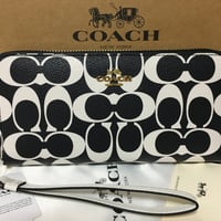 【未使用/処分！】COACH 長財布★ラウンドファスナー★コーチ★白黒