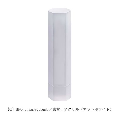 位牌「HANA」形状：circle/honeycomb 素材：アクリル