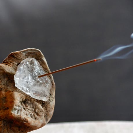 Driftwood×Crystal incense holder#A