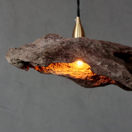 Driftwood shade pendant light