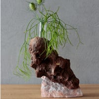 Driftwood×natunalstone Flower vase