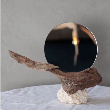 Driftwood stand mirror#2
