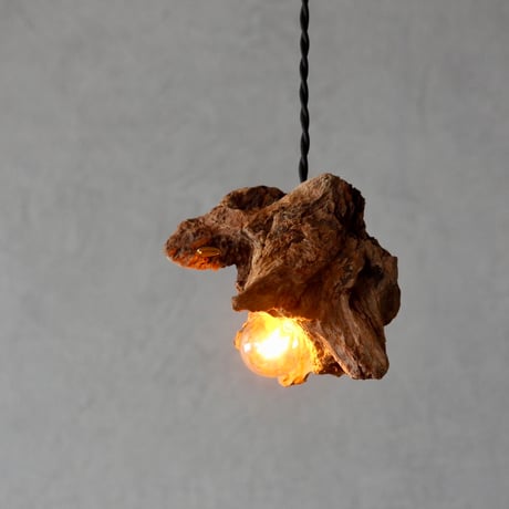 mini woodblock pendant light