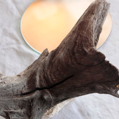 Driftwood stand mirror#4