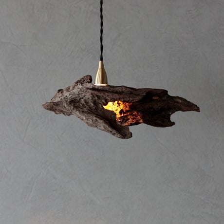Driftwood shade pendant light