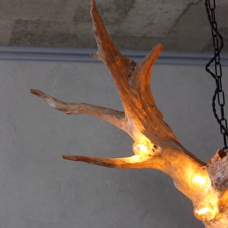 5bulb vartical driftwood light
