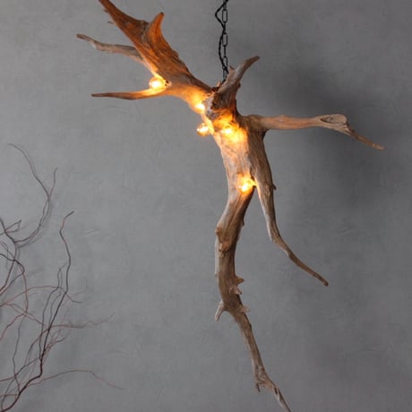 5bulb vartical driftwood light