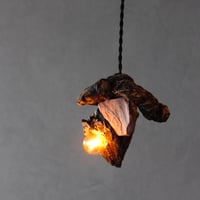 natunal pinkstone×Driftwood pendant light