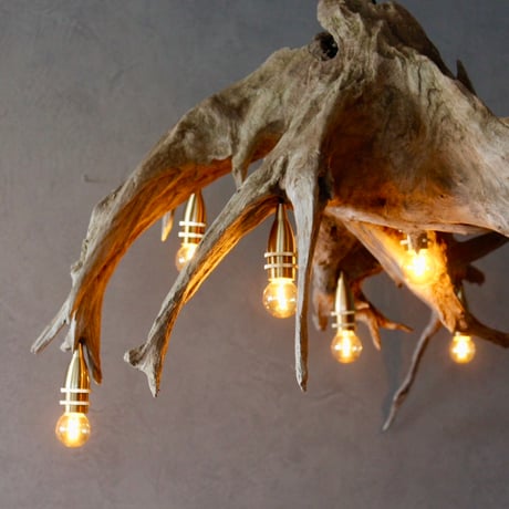 7bulbs DriftwoodRoots chandelier