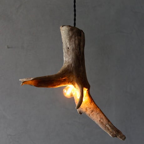 Driftwood branch pendant light