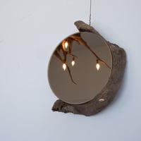 Hanging driftwood mirror