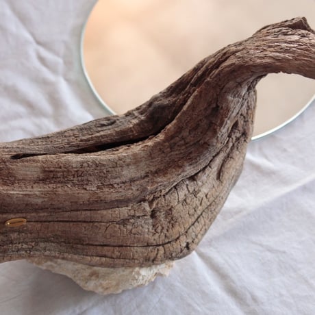 Driftwood stand mirror#3