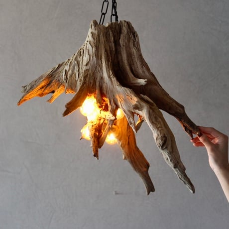 4bulbs Driftwood pendant light