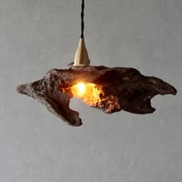 Driftwood shade pendant light