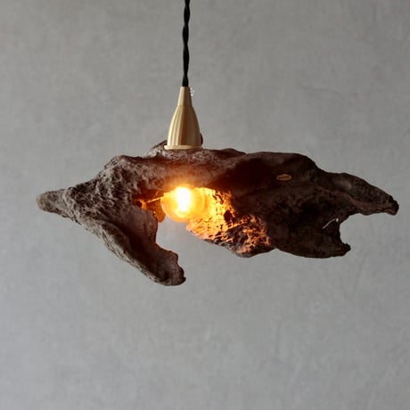 Driftwood shade pendant light