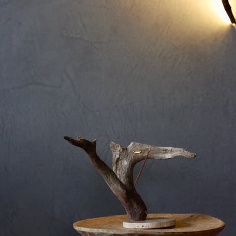 Driftwood incense stand
