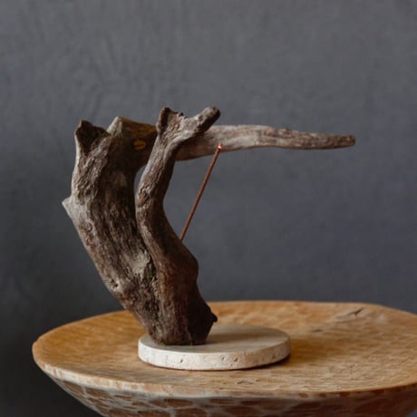 Driftwood incense stand