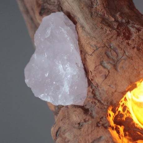Driftwood crystal pendant light