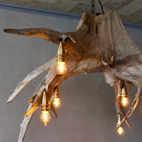 6bulbs DriftwoodRoots chandelier