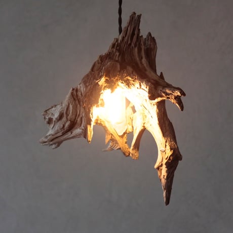 Driftwood roots crystal pendant light