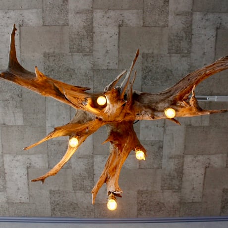7bulbs DriftwoodRoots chandelier