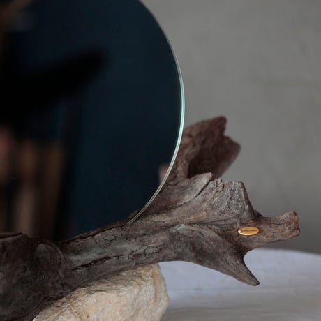 Driftwood stand mirror#4