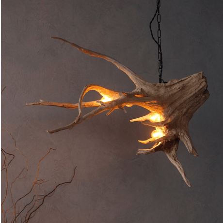 5Bulbs diagonally roots chandelier