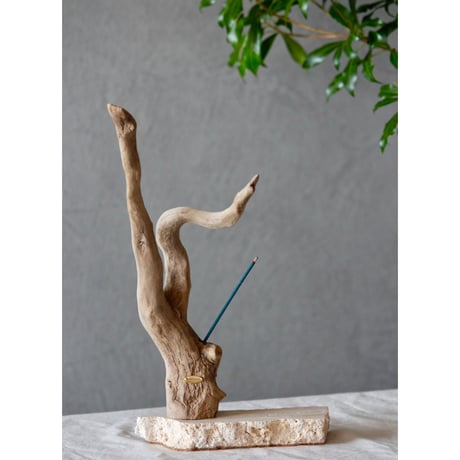 Driftwood branch incense holder