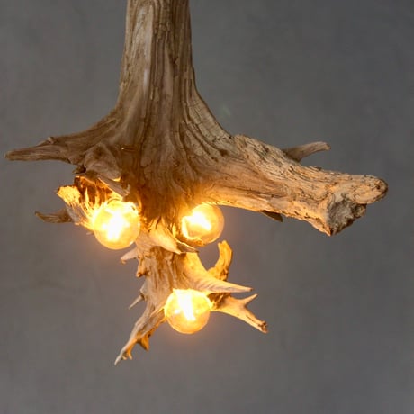 3bulbs Driftwood pendant light