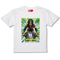 「雷音こずえのブンブン鬼愛雷駄亞」T-shirt (WHITE)