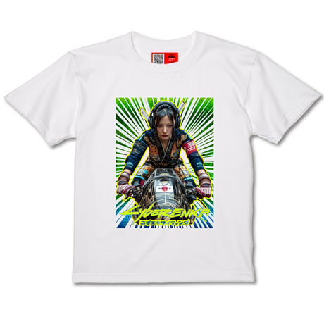「雷音こずえのブンブン鬼愛雷駄亞」T-shirt (WHITE)