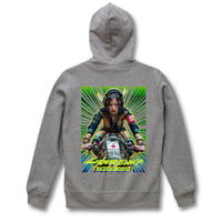 「雷音こずえのブンブン鬼愛雷駄亞」HOODIE(GRAY)