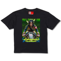 「雷音こずえのブンブン鬼愛雷駄亞」T-shirt (BLACK)