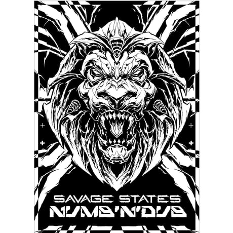 Savage States & Numb'n'dub  Massive Impact (Redux) T Shirt (White)