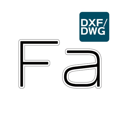 【DXF／DWG形式】 文字のデータ化（カットライン有り）