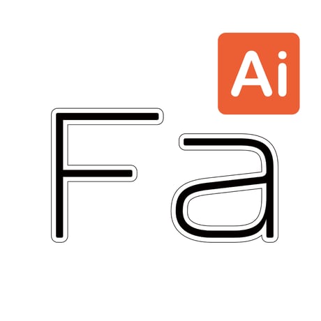 【Ai形式】　文字のデータ化（縁取り有り）