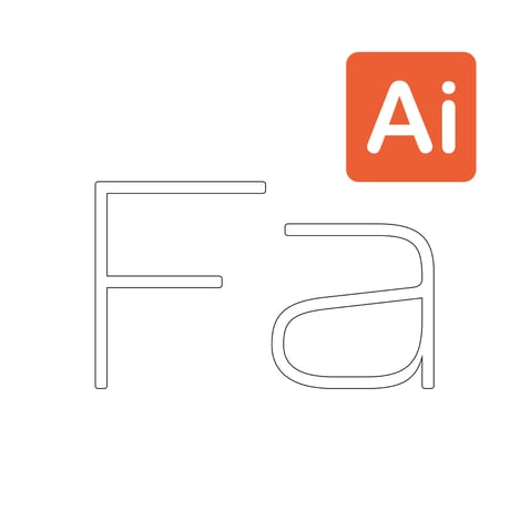 【Ai形式】文字のデータ化（アウトライン）